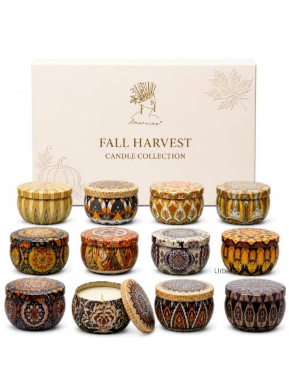 Fall Scented Candles Gift Set 12 Pack Soy Candles Home Decor